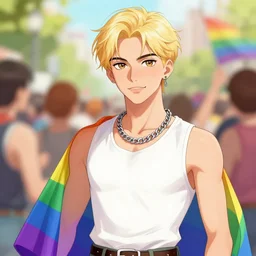 illustration of trucy wright at gay pride