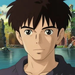 a film still portrait of a 1 9 8 0's lupin iii, finely detailed features, closeup at the face, perfect art, in ancient city ruins, water, sun, gapmoe yandere grimdark, trending on pixiv fanbox, painted by greg rutkowski makoto shinkai takashi takeuchi studio ghibli, akihiko yoshida,