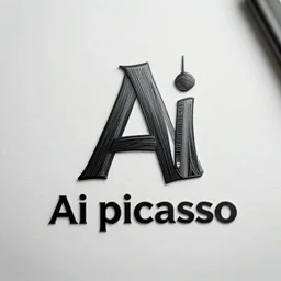 a logo for an account called ai picasso, super high quality, detailed lines, 4 k