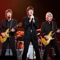 the beatles performing in 2021, concert footage, old men,