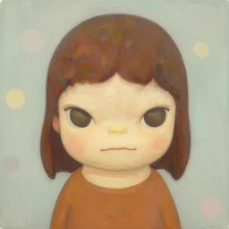 painterly soft brush, shy modest pleasing palette, textured, detailed, flawless, perfect, mural - sized chibi character design key visual portrait by yoshitomo nara ( 2 0 1 2 ), close - up, idyllic textured particulate atmospheric adorable bokeh matte painting detailed pastel from fantasia ( 1 9 4 1 )