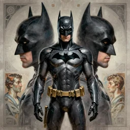 symmetry!! portrait of batman beyond, 1 9 9 9 series, skinny, sci - fi, tech wear, glowing lights!! intricate, elegant, highly detailed, digital painting, artstation, concept art, smooth, sharp focus, illustration, art by artgerm and greg rutkowski and alphonse mucha