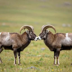 mountain rams butting horns in mating ritual, national geographic