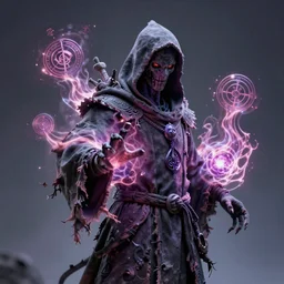 a necromancer pulsing with necrotic energy, art by frank miller, power auras, sigils, tattered cloth robes, substance 3 d painter, pbr textures, physical based rendering, cinematic, hyper realism, high detail, octane render, unreal engine, 8 k, smooth gradients, high contrast, depth of field, aperture f 2. 8