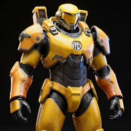 Fallout Chinese Power Armor, vibrant colors, 8k photorealistic, black background, HD, high details, trending on artstation