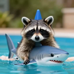 a raccoon dressed as a pool shark