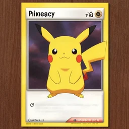 creepy pikachu Pokémon card from the 1800s
