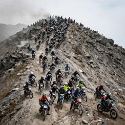 hundreds of bikers collide during catastrophe on mountain of hell