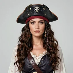 smart female pirate captain 3 0 years old, 1 9 3 0 s haircut, fully clothed, wise, beautiful, portrait by stanley artgerm, dramatic lighting, trending on artstation, flat colour, geometric curves, gradient filter, art deco pattern, sharp focus