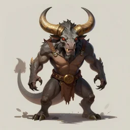 The minotaur End-boss portrait art by Donato Giancola and Bayard Wu, digital art, trending on artstation