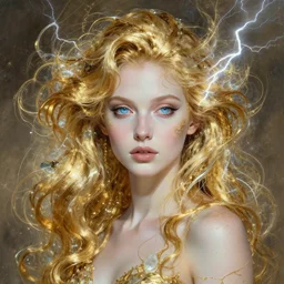 a detailed portrait of dreampunk goddess ( waves ) ( gold ) fractal ) ( glass ) ( lightning ) beautiful! ( ( blue eyes ) ) by tomasz alen kopera and peter mohrbacher and johanna martine! and margaret keane! elegant alluring seductive luminescent
