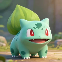 aesthetic portrait of bulbasaur, hyperrealistic, super cute, character design, artstation, 4 k, ultra detailed digital art