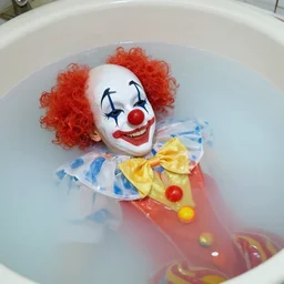 clown drowning in urine