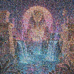 neon ancient egyptian cityscape with waterfalls,retrowave art,digital art,trending on art station