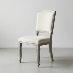 minimalistic baroque chair, product photo, highly detailed