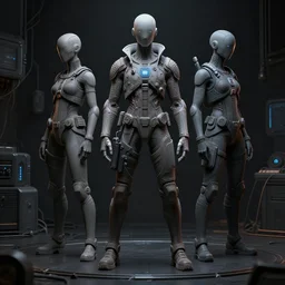 networked minds, cyberpunk, dark room, masamune shirow, 3 d model, concep art, trending on artstation, highly detailed, adam j. middleton concept art