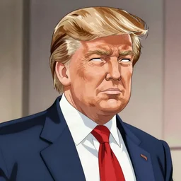 portrait donald trump in the style of jojo's bizarre adventure anime highly detailed, by hirohiko araki, 8 k