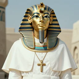 a film still of the pope as the ramesses faraoh, in the 1 0 commandments ( 1 9 5 6 ), technicolor color