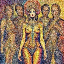 Psychedelic Physique Portrait of beautiful woman by greg rutkowski jen bartel peter mohrbacher anna podedworna arthur rackham salvador dali octavio ocampo jacek yerka winslow homer norman rockwell uta natsume prismacolor tombow quill