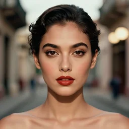 beautiful female portrait, ( ( head shot ) ), cine, vintage, sharp focus, neo classic, movie still, sony, puerto rico, symmetrial, makeup, sephora, loreal, vapor, octane render, rul of thirds, vouge, national geographic, maybelline, model, gorgeous, traditional, vsco, bokeh, 8 k