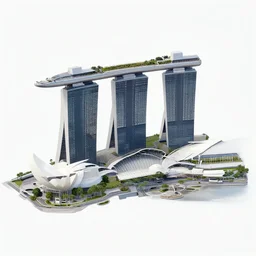 singapore, isometric view, digital art, detailed, high quality