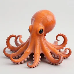 a beautiful lovecraftian tentacle monster resembling an octopus, fantasy creature, cute, adorable, highly detailed, orange color scheme, trending on artstationhq