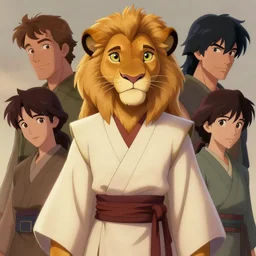 beautiful portrait of a female anthropomorphic lioness fursona wearing jedi robes. character design by disney, charlie bowater, ross tran, artgerm, and makoto shinkai, detailed, soft lighting, rendered in octane