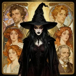 portrait of a evil witch by Stanley Artgerm Lau , greg rutkowski, thomas kindkade, alphonse mucha, loish, norman rockwell. Trending on artstation rule of thirds detailed illustration hd 4k