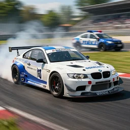 the iconic bmw m 3 gtr drifting while being chased by the police from need for speed most wanted