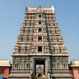 a highly detailed beautiful temple by raghu rai's work