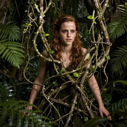 emma watson tangled in jungle vines