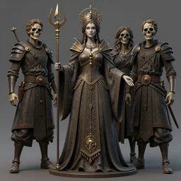 a beautiful detailed 3 d matte painting of female empress of the dead, by ellen jewett, tomasz alen kopera and justin gerard