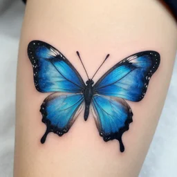 blue butterfly tattoo photo