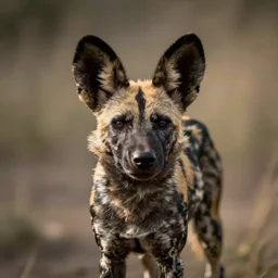 Look at this african painted dog with his huge radar ears- positively fluffsome all around and no doubt prone to rambunctiousness. I suspect he is to be engaged in mischief soon.
