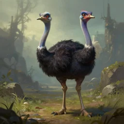The cyborg ostrich from warcraft, artwork by Sergey Kolesov