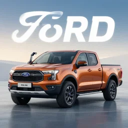 A Pickup truck designed and produced by Ford based on the Ford Fiesta in the production year of 2022, promotional photo