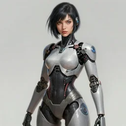 female android, highly detailed, digital painting, trending on artstation, concept art, sharp focus, illustration, art by artgerm and greg rutkowski and magali villeneuve
