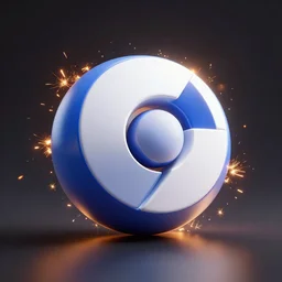 chrome orb surrounded by sparks, octane render, cinematic, dramatic lighting, high - end cgi, redshift renderer, splash page, graphic design