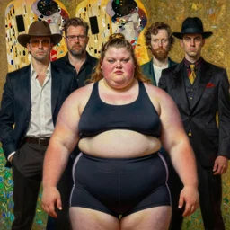 portrait of thick weightlifter zarya from overwatch by alexander mcqueen, by roberto ferri, by tom bagshaw, by j. c. leyendecker and klimt, by austin osman spare, highly detailed oil painting, very intricate, cinematic lighting, award - winning, american romanticism, artstation, cgsociety, official art, octane