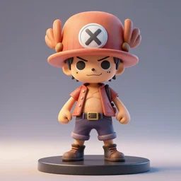 tony tony chopper, 3 d sculpture, 3 d cg, soft studio light