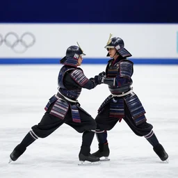 figure skating by samurai warriors