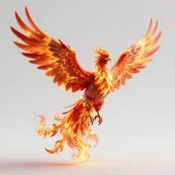 hyperdetailed image of a phoenix with its full body flaming and wings spread 8 k extremely detailed hd hyperrealism fiery extremely accurate unbelievably creepy balanced