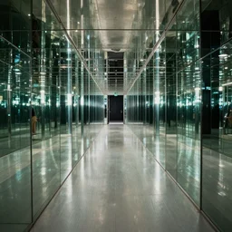 an infinite hallway made of mirrors