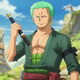 luffy as roronoa zoro