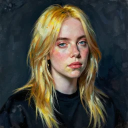 portrait of billie eilish by emil nolde