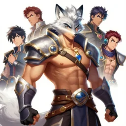 portrait muscular handsome hero fantasy art heartstone video game icon, silver fox, 2 d game art gta cover, official fanart behance hd artstation by jesper ejsing, by rhads, makoto shinkai and lois van baarle, ilya kuvshinov, rossdraws