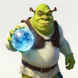 a portrait of anime shrek casting ice - ball and shoot it, cyberpunk concept art, trending on artstation, highly detailed, intricate, sharp focus, digital art, 8 k