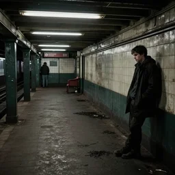 post hyperreal, 8 k, apocalyptic new york subway station, dirty, quiet, eerie, jordan grimmer and noah bradley