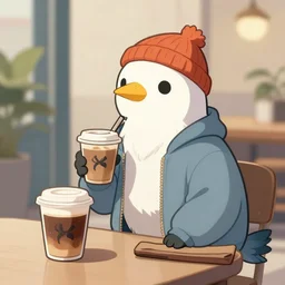 bird boy coffee vibes, furry art