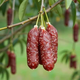 tree with salami fruits